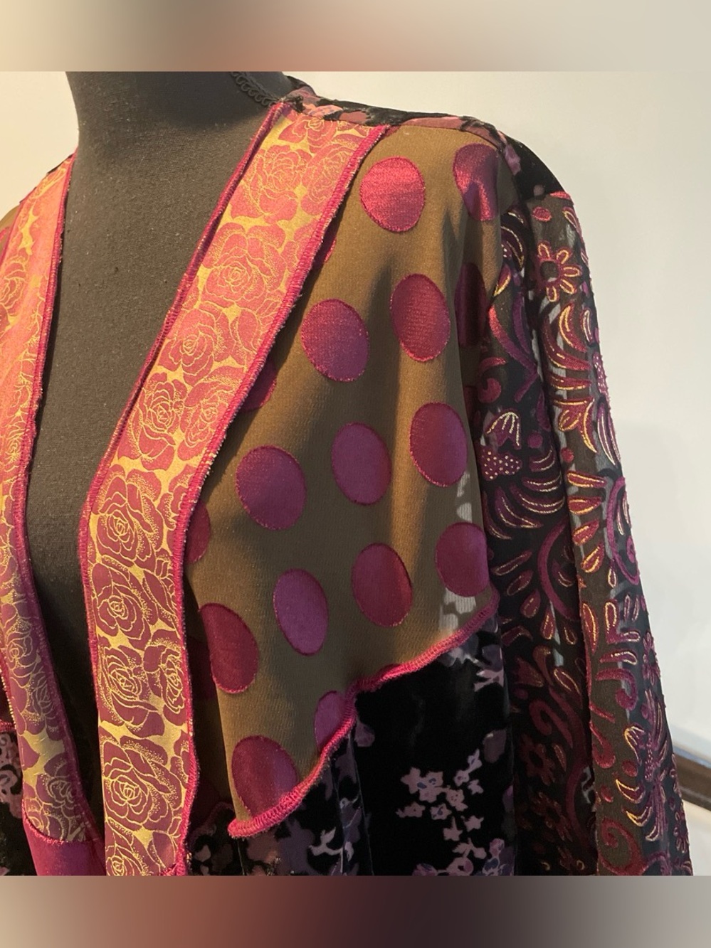 Sterling Styles Burnt Velvet MultiPrint Kimono Ethereal Whimsigoth Dark Romantic